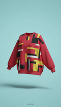 Sudadera oversize roja urbana