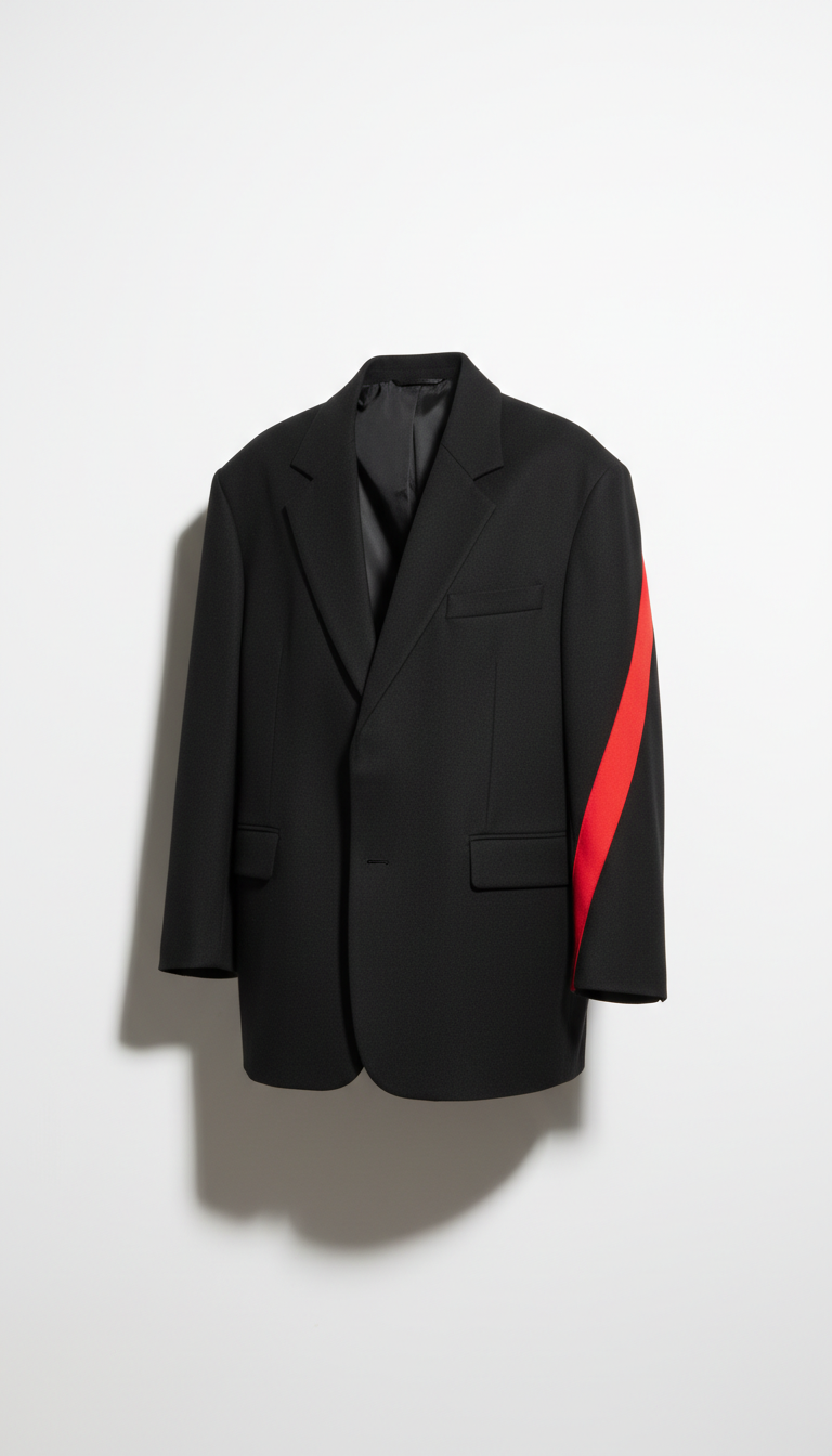 Blazer oversize negro mate