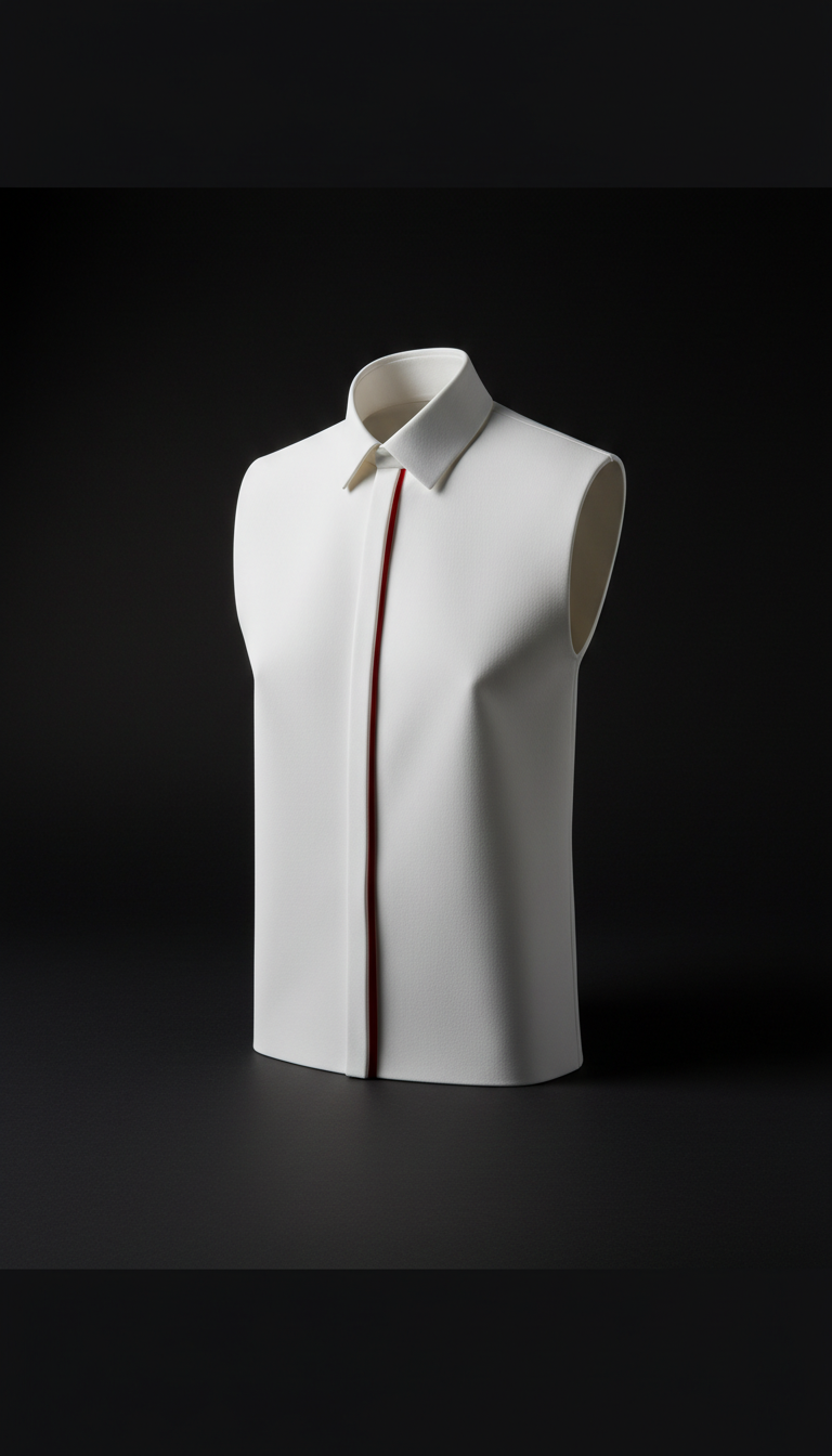 Camisa arquitectónica blanca porcelana